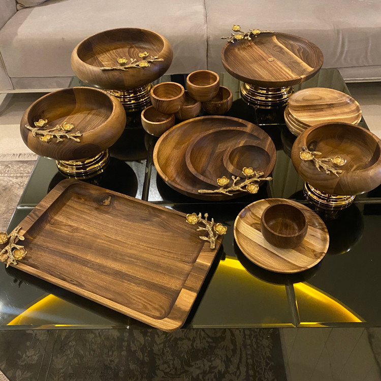 سرویس چوبی شکوفه و لیلیوم و ستاره و گنجشک