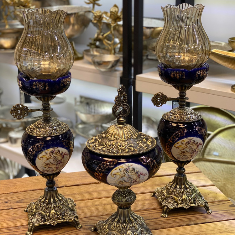 شمعدان سلطنتی سرامیکی آویز دار