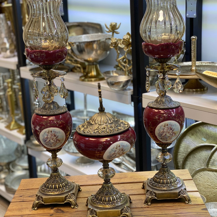 شمعدان سلطنتی سرامیکی آویز دار