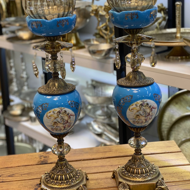 شمعدان سلطنتی سرامیکی آویز دار